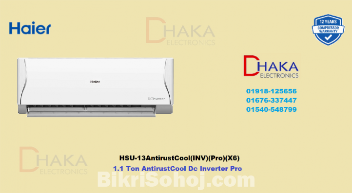 Haier 1.1 Ton HSU-13AntirustCool DC Inverter Pro Split AC